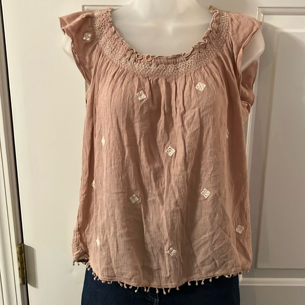 American Eagle Outfitters Women's Pink Top - Size S